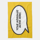 Linge De Cuisine Votre message bulle de discours Fun rétro bande de (Vertical)