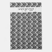 Linge De Cuisine Votre nom - damassé, ornements, tourbillonne - (Vertical)