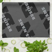 Linge De Cuisine Votre nom ou nom commercial | Masculine moderne Gr (Plié)