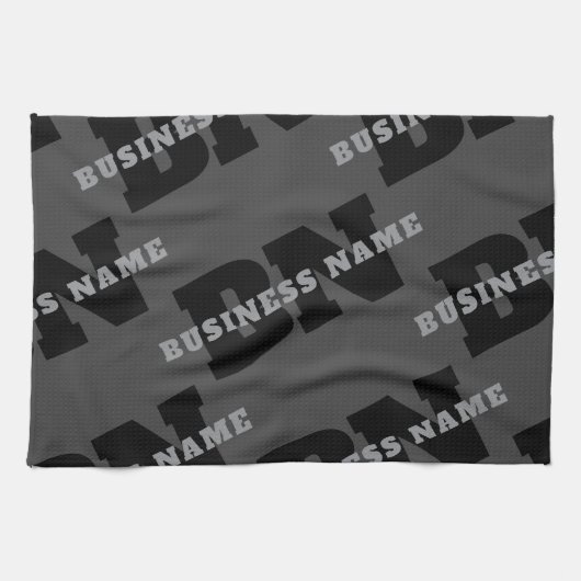 Linge De Cuisine Votre nom ou nom commercial | Masculine moderne Gr (Horizontal)