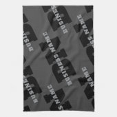 Linge De Cuisine Votre nom ou nom commercial | Masculine moderne Gr (Vertical)