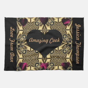 Linge De Cuisine "Votre stupéfier" a personnalisé la thé-serviet