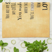 Linge De Cuisine Vous êtes ma Sunshine Word Art Typographie (Plié)