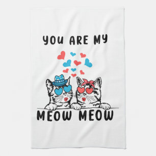 Linge De Cuisine Vous êtes mon couple de chat Meow Meow pour la Sai