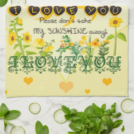 Linge De Cuisine Vous êtes mon soleil (Plié)