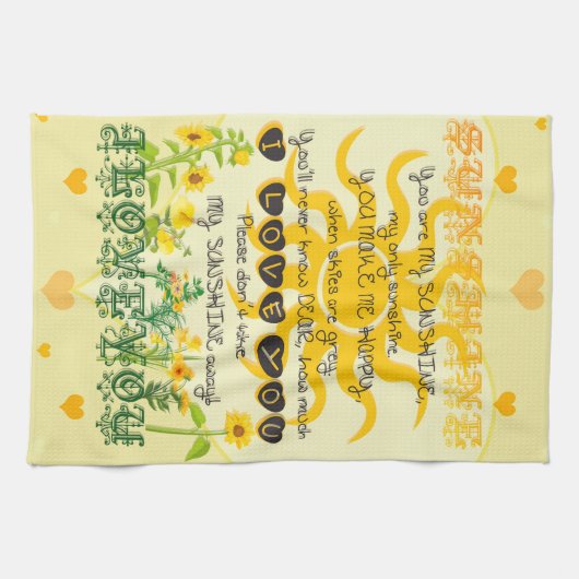 Linge De Cuisine Vous êtes mon soleil (Horizontal)