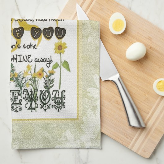 Linge De Cuisine Vous êtes mon soleil (Quart Plié)