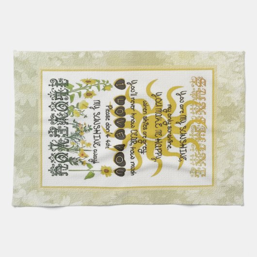 Linge De Cuisine Vous êtes mon soleil (Horizontal)