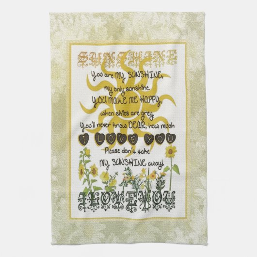 Linge De Cuisine Vous êtes mon soleil (Vertical)