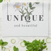 Linge De Cuisine Vous êtes un Slogan floral unique (Plié)