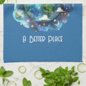 Linge De Cuisine Vous Faites du monde un endroit meilleur - coutume (Plié)