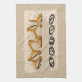 Linge De Cuisine Vowels AEIOU (Vertical)