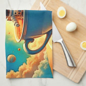 Linge De Cuisine Voyage cosmique du café de l'astronaute (Quart Plié)