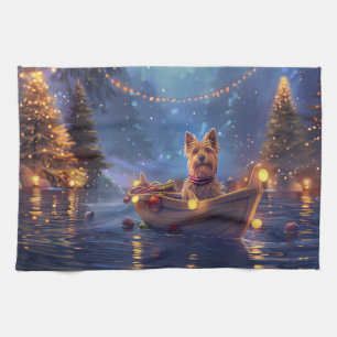 Linge De Cuisine Voyage de fête de Noël du Terrier Australien