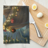 Linge De Cuisine Voyage du festival de Noël de Bulldog (Quart Plié)