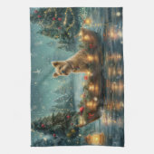 Linge De Cuisine Voyage festif de Noël de Cairn Terrier (Vertical)