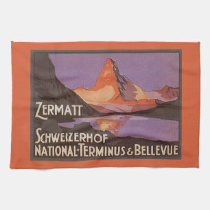 Linge De Cuisine Voyage Vintage, Mont Matterhorn en Suisse