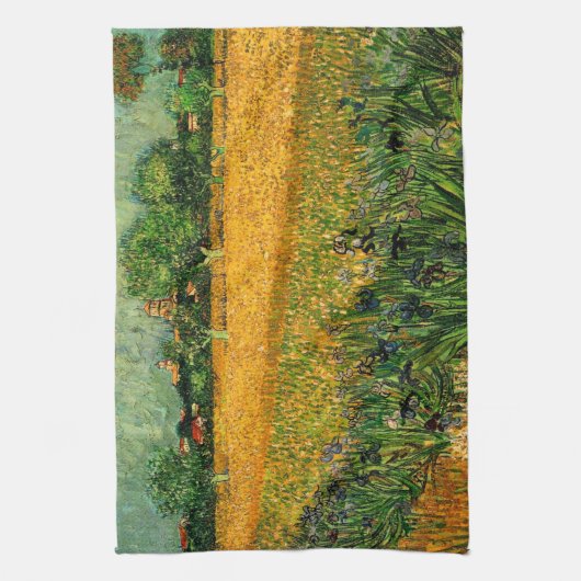 Linge De Cuisine Vue d'Arles avec Irises par Vincent van Gogh (Vertical)