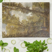 Linge De Cuisine Vue de la cathédrale de Salisbury (site anglais) (Plié)