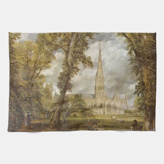 Linge De Cuisine Vue de la cathédrale de Salisbury (site anglais) (Horizontal)