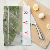 Linge De Cuisine Vue de l'entrée de la citadelle de Rasnov (Quart Plié)