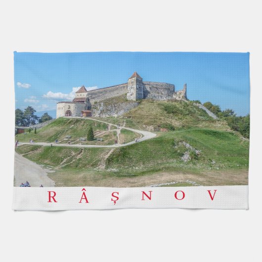 Linge De Cuisine Vue de l'entrée de la citadelle de Rasnov (Horizontal)