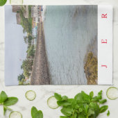 Linge De Cuisine Vue du château de Jersey Mont Orgueil (Plié)