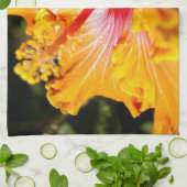 Linge De Cuisine Vue latérale de l'Hibiscus orange (Plié)