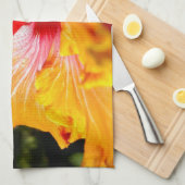 Linge De Cuisine Vue latérale de l'Hibiscus orange (Quart Plié)