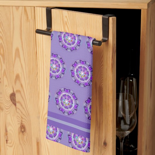 Linge De Cuisine W2 pourpre (Pliage en tiers)