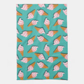 Linge De Cuisine Waffle cones ice cream and frozen yogurt pattern (Vertical)