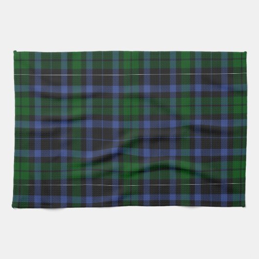 Linge De Cuisine Wallace Tartan bleu vert Plaid (Horizontal)