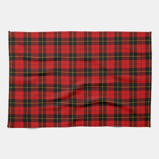 Linge De Cuisine Wallace tartan rouge noir plaid (Horizontal)