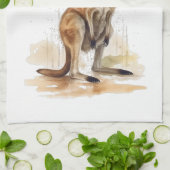 Linge De Cuisine Wanderer extérieur : aquarelle Kangaroo personnali (Plié)