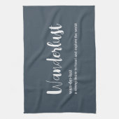 Linge De Cuisine Wanderlust définition blanc gris bleu couleur (Vertical)