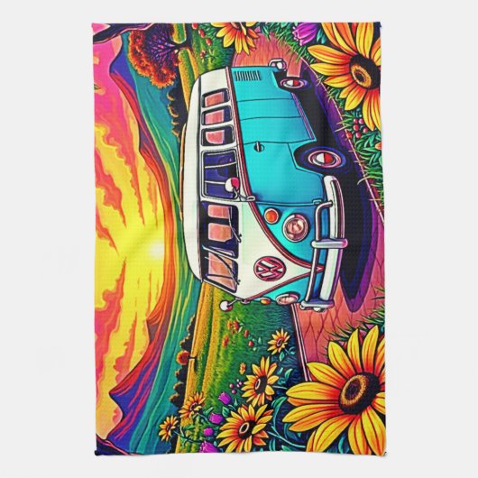 Linge De Cuisine Wanderlust Van Sunset Art (Vertical)