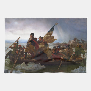 Linge De Cuisine Washington croisant le Delaware par Emanuel Leutze