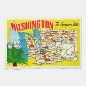 Linge De Cuisine Washington - L'État toujours vert (Horizontal)