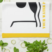 Linge De Cuisine Water polo player black silhouette custom (Plié)