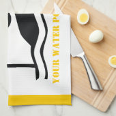 Linge De Cuisine Water polo player black silhouette custom (Quart Plié)