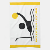 Linge De Cuisine Water polo player black silhouette custom (Vertical)