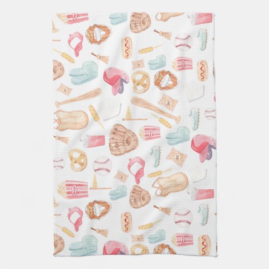 Linge De Cuisine Watercolor Baseball (Vertical)