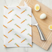 Linge De Cuisine Watercolor Carrot Vegetable Pattern (Quart Plié)