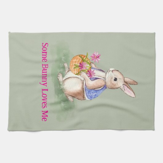 Linge De Cuisine Watercolor Easter Bunny (Horizontal)