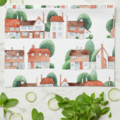Linge De Cuisine Watercolor House Home Art (Plié)