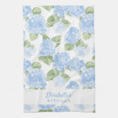 Linge De Cuisine Watercolor Hydrangea Name (Vertical)
