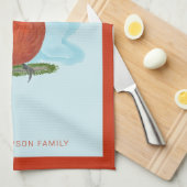 Linge De Cuisine Watercolor Red Cardinal Bird Merry Christmas (Quart Plié)