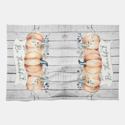 Linge De Cuisine Watercolor Rustic Pumpkins (Horizontal)