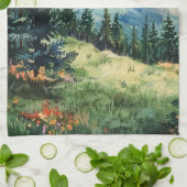 Linge De Cuisine Watercolor Summer Mountain (Plié)