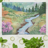 Linge De Cuisine Watercolor Summer Mountain (Plié)